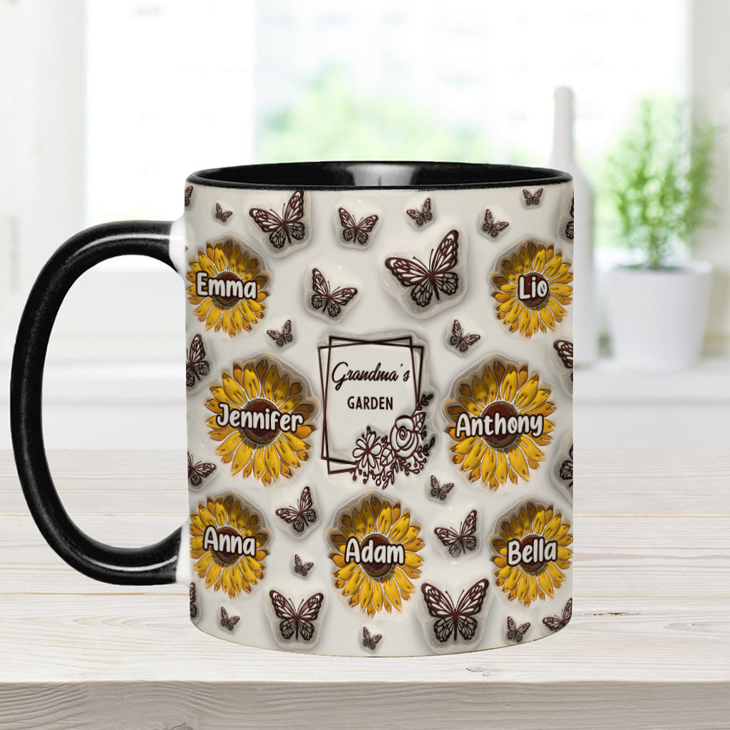 Grandma's Sunflower Garden - Gift for grandma - Personalized Accent Mug
