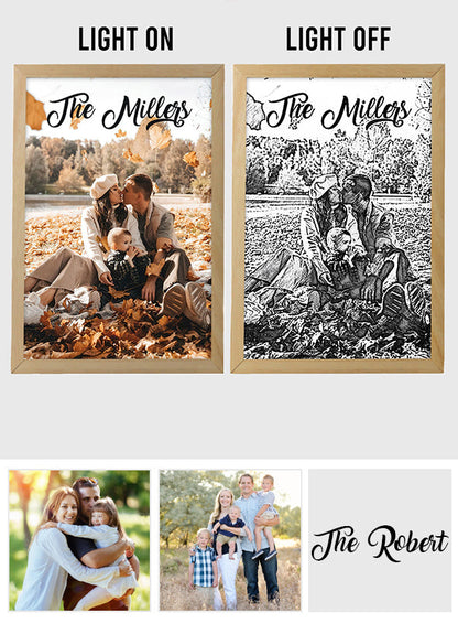 Love Family - Personalized Family Light Photo Frame
