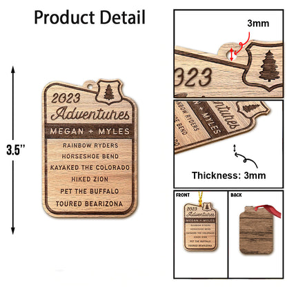 Favorite Adventure - Personalized Travelling Ornament