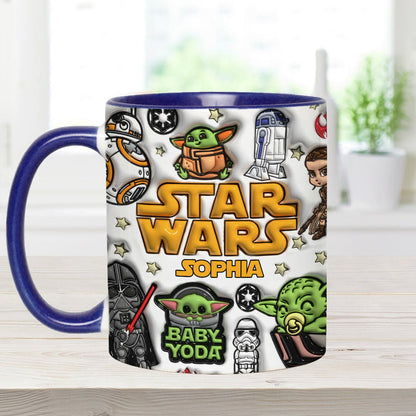 The Galaxy - Personalized The Force Accent Mug