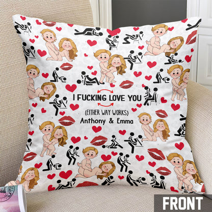 I Love You - Personalized Couple Throw Pillow
