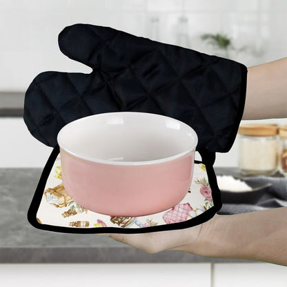 Baking Is My Therapy - Personalized Baking Oven Mitts & Pot Holder Set