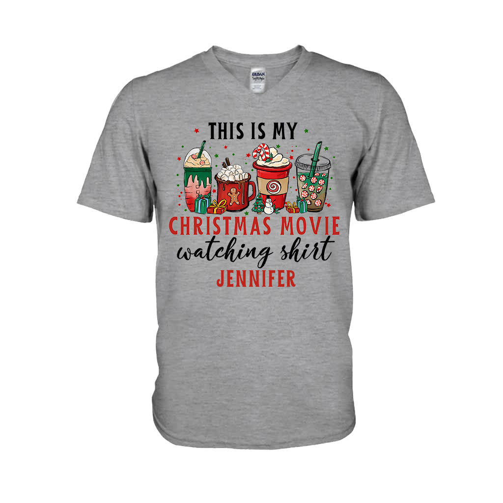 This Is My Xmas Movie Watching Shirt - Personalized Christmas T-shirt And Hoodie