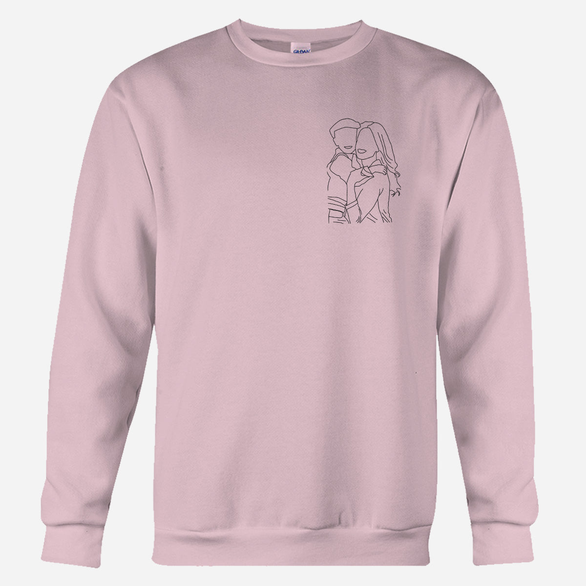 Custom Line Art - Personalized Aunt Embroidered Sweater