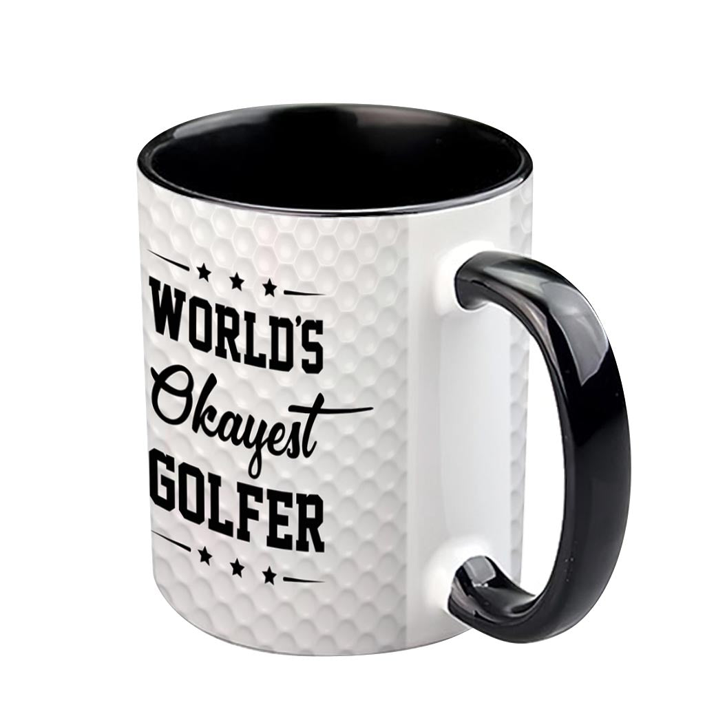 World's Okayest Golfer - Personalized Golf Accent Mug