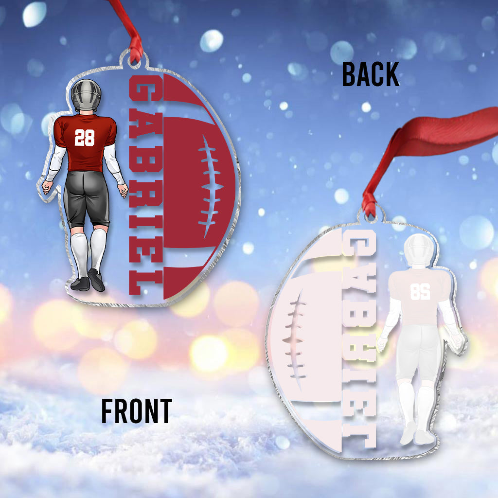 Football Lover - Personalized Football Transparent Ornament