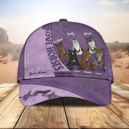Love Horses - Personalized Horse Classic Cap