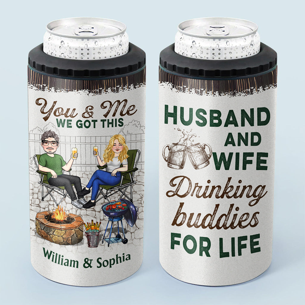 Drinking Buddies For Life - Personalized Backyard Can Cooler