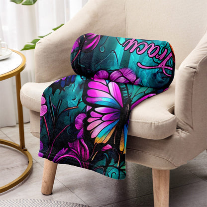 Beautiful Butterflies - Personalized Butterfly Blanket