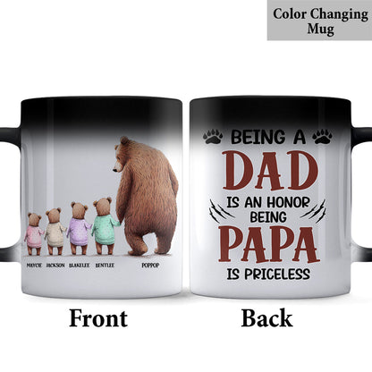 Priceless Papa Bear - Personalized Father's Day Grandpa Mug