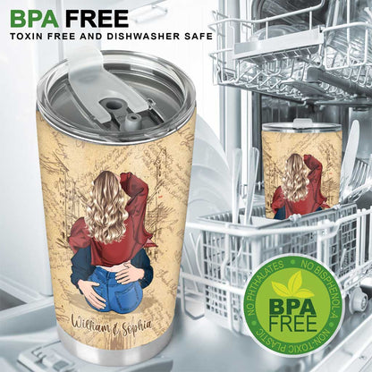 Thanks For All The Orgasms - Personalized Couple Tumbler