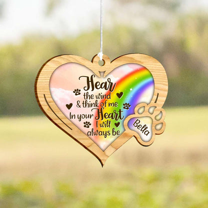 Hear The Wind And Think Of Me - Personalized Dog Wind Chime