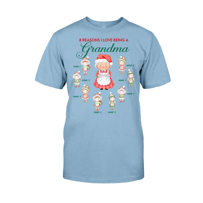 Reasons I Love Being A Grandma - Personalized Christmas Grandma T-shirt and Hoodie
