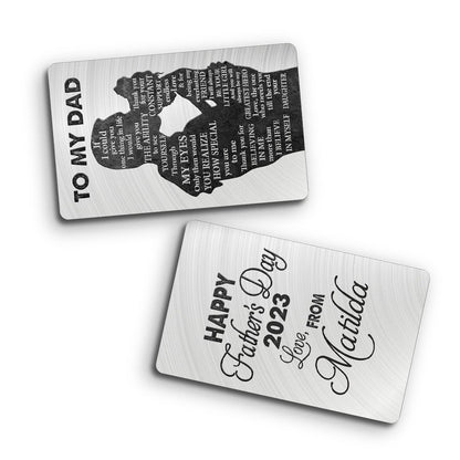 To My Dad - Personalized Father Wallet Insert Card