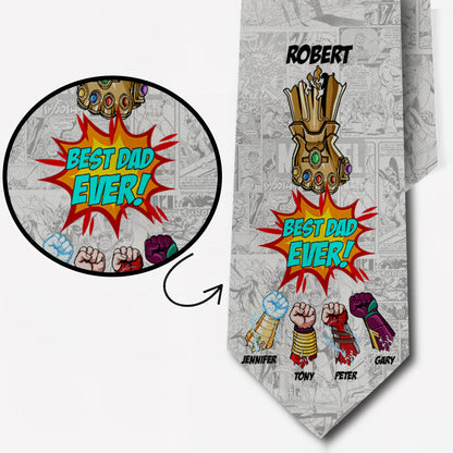 Best Dad Ever - Personalized Father Necktie