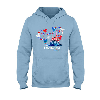 Best Grandma Ever - Personalized Independence Day Mouse T-shirt and Hoodie