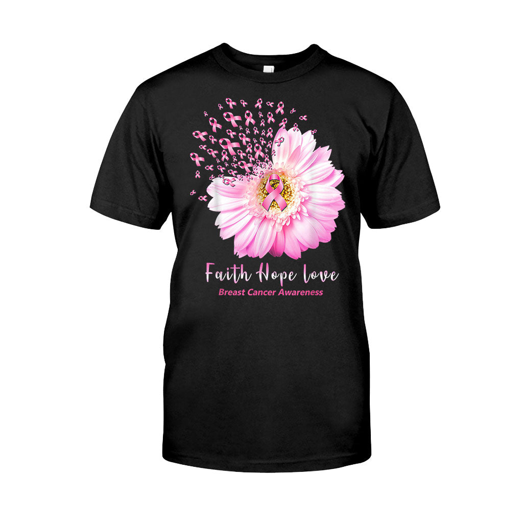 Faith Hope Love Breast Cancer Awareness T-shirt and Hoodie 092021