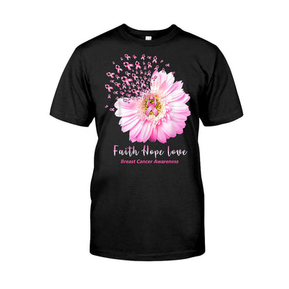 Faith Hope Love Breast Cancer Awareness T-shirt and Hoodie 092021