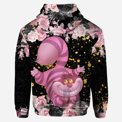 Black Pink Cat - Personalized Mouse Hoodie and Leggings