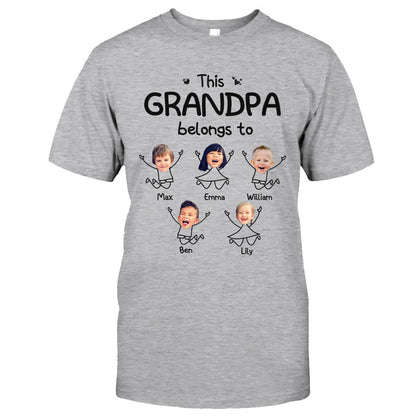 This Grandpa Belong To - Personalized Father's Day Grandpa T-shirt and Hoodie