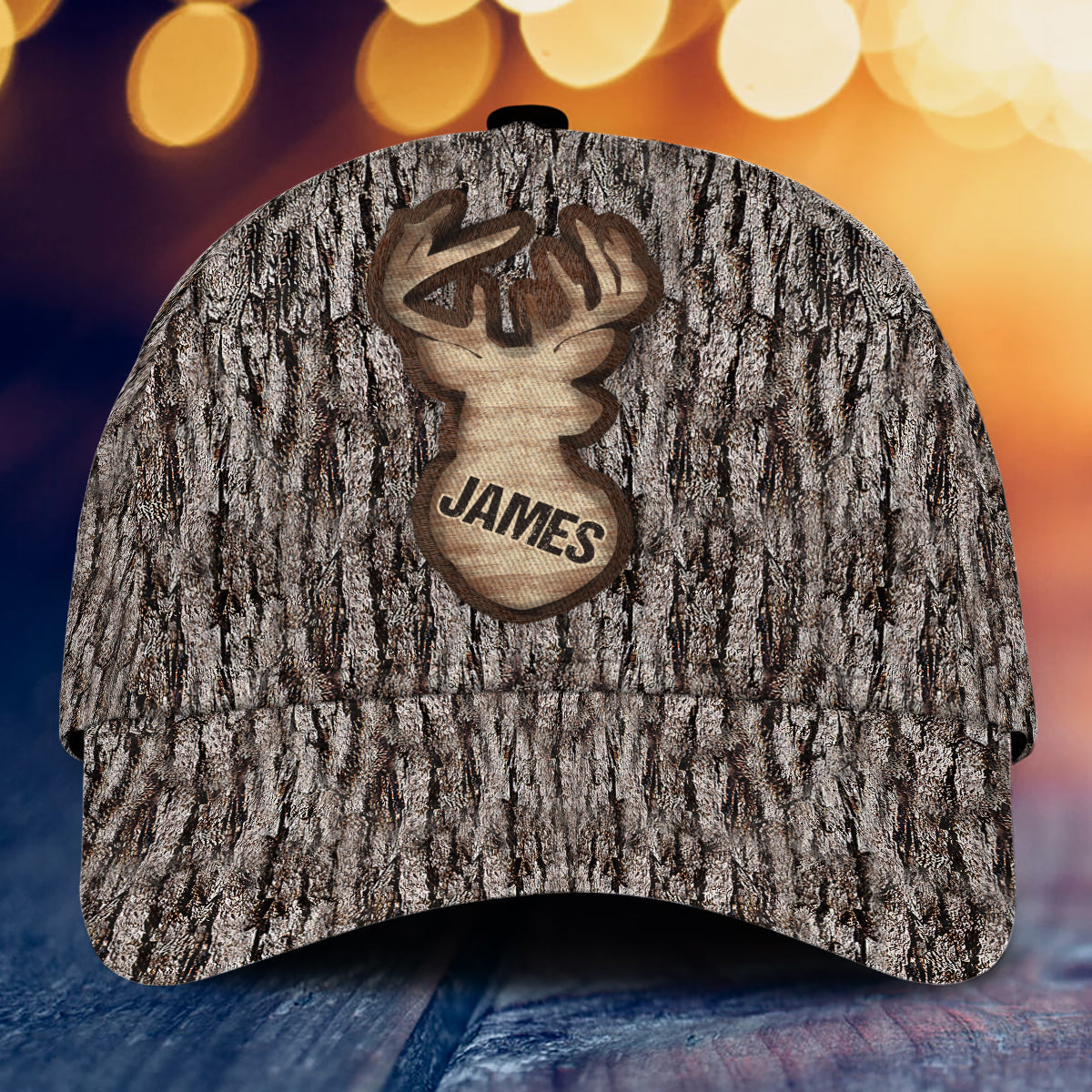 Love Hunting Tree Carving - Personalized Hunting Classic Cap
