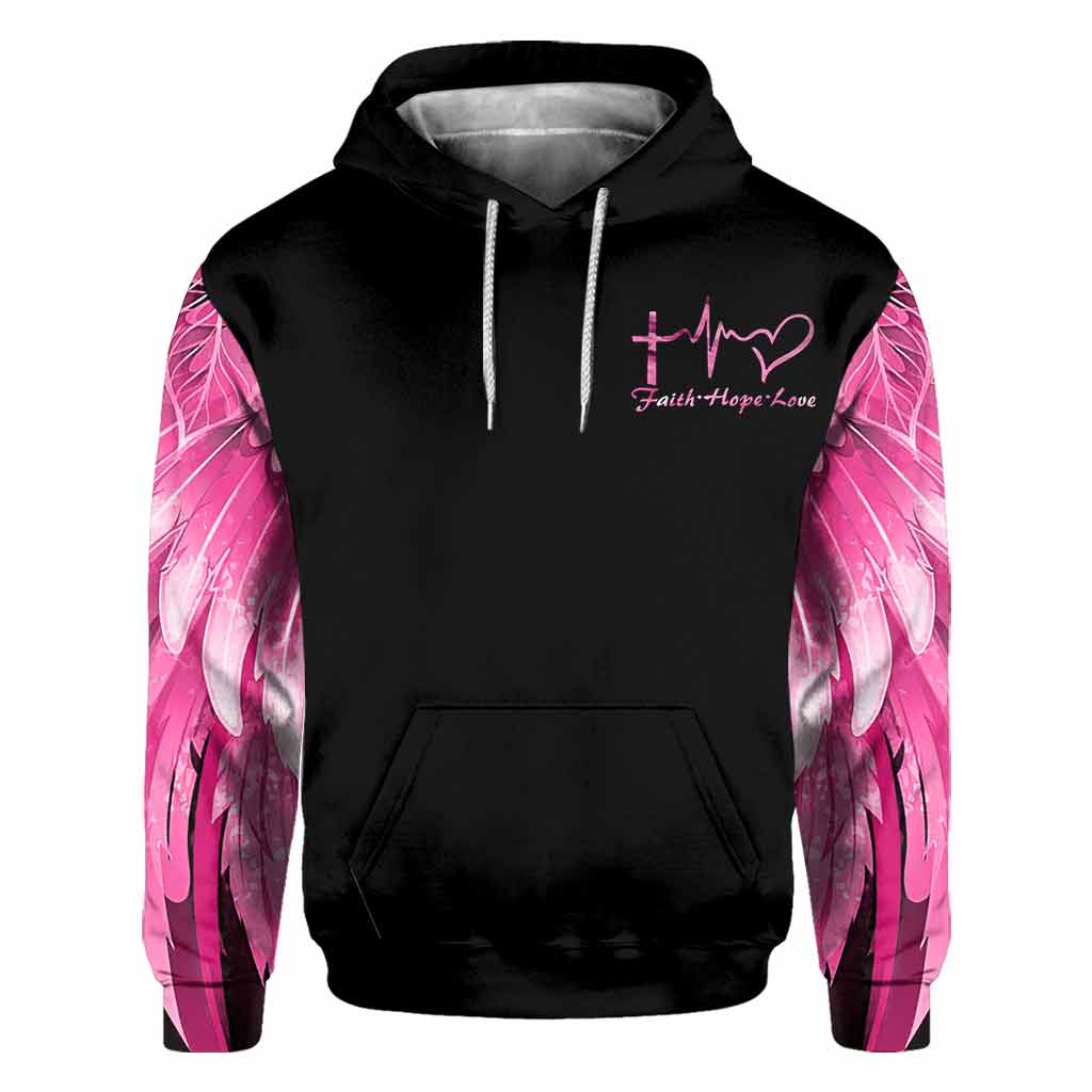 Breast Cancer True Cross Wings Breast Cancer Awareness All Over T-shirt and Hoodie