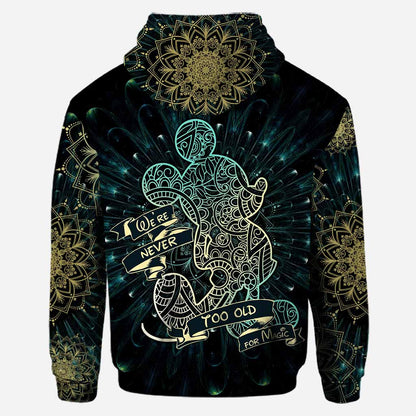 We Are Never Too Old For Magic Mandala Mouse Ears - Personalized Hoodie and Leggings