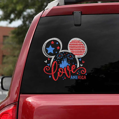 Love America - Independence Day Mouse Decal Full