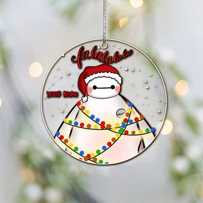 Falalalala - Personalized Christmas Mouse Transparent Ornament