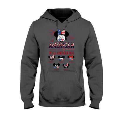 All American Grandma - Personalized Independence Day T-shirt and Hoodie