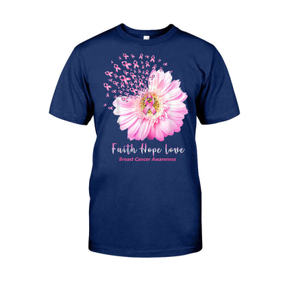 Faith Hope Love Breast Cancer Awareness T-shirt and Hoodie 092021
