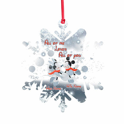 All Of Me - Personalized Mouse Transparent Ornament