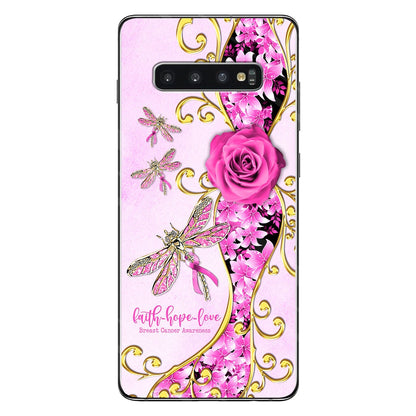 Faith Hope Love Breast Cancer Awareness Phone Case