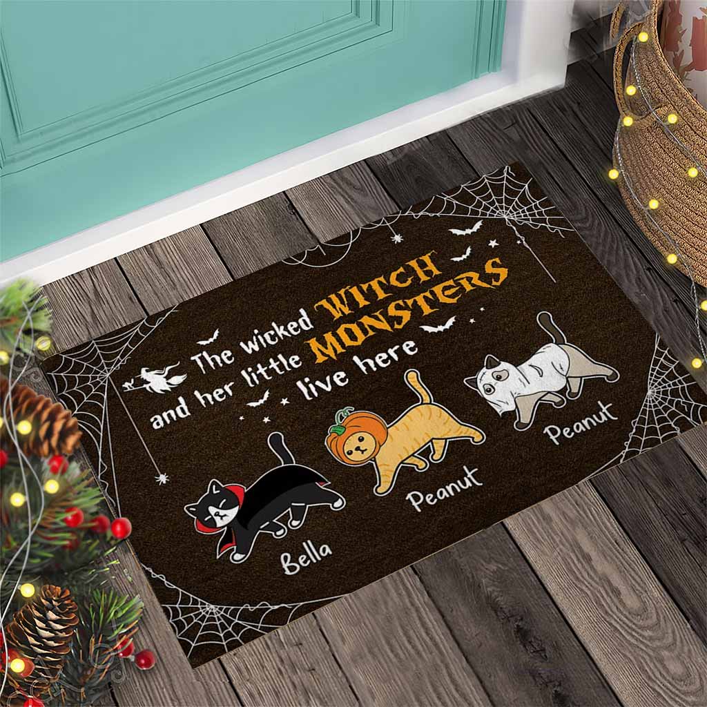 The Wicked Witch Funny Halloween - Cat Personalized Doormat 082021