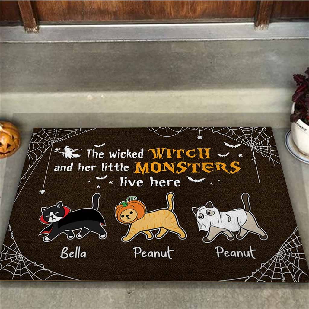 The Wicked Witch Funny Halloween - Cat Personalized Doormat 082021