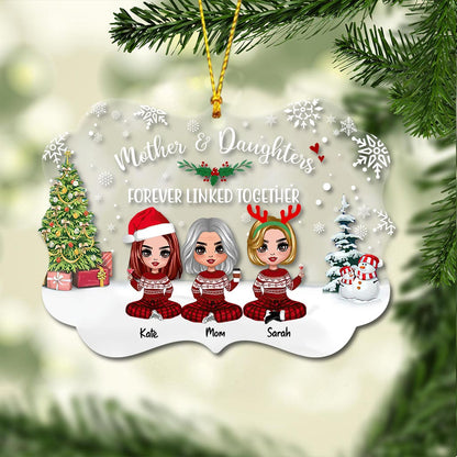 Mother & Daughter - Personalized Christmas Family Transparent Ornament
