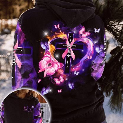 Butterfly Faith - Breast Cancer Awareness All Over T-shirt and Hoodie 0822