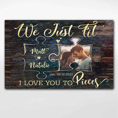 We Just Fit - Personalized Couple Poster