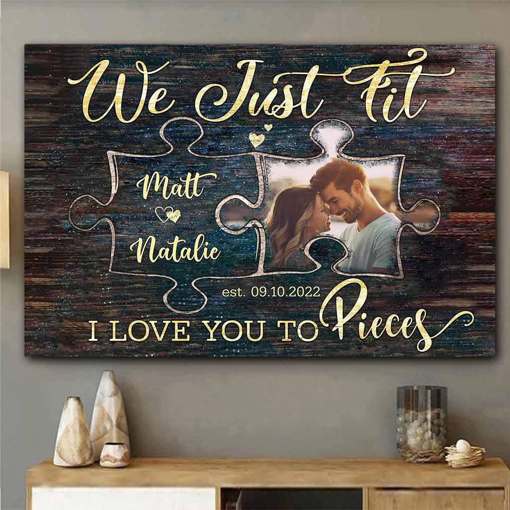 We Just Fit - Personalized Couple Poster