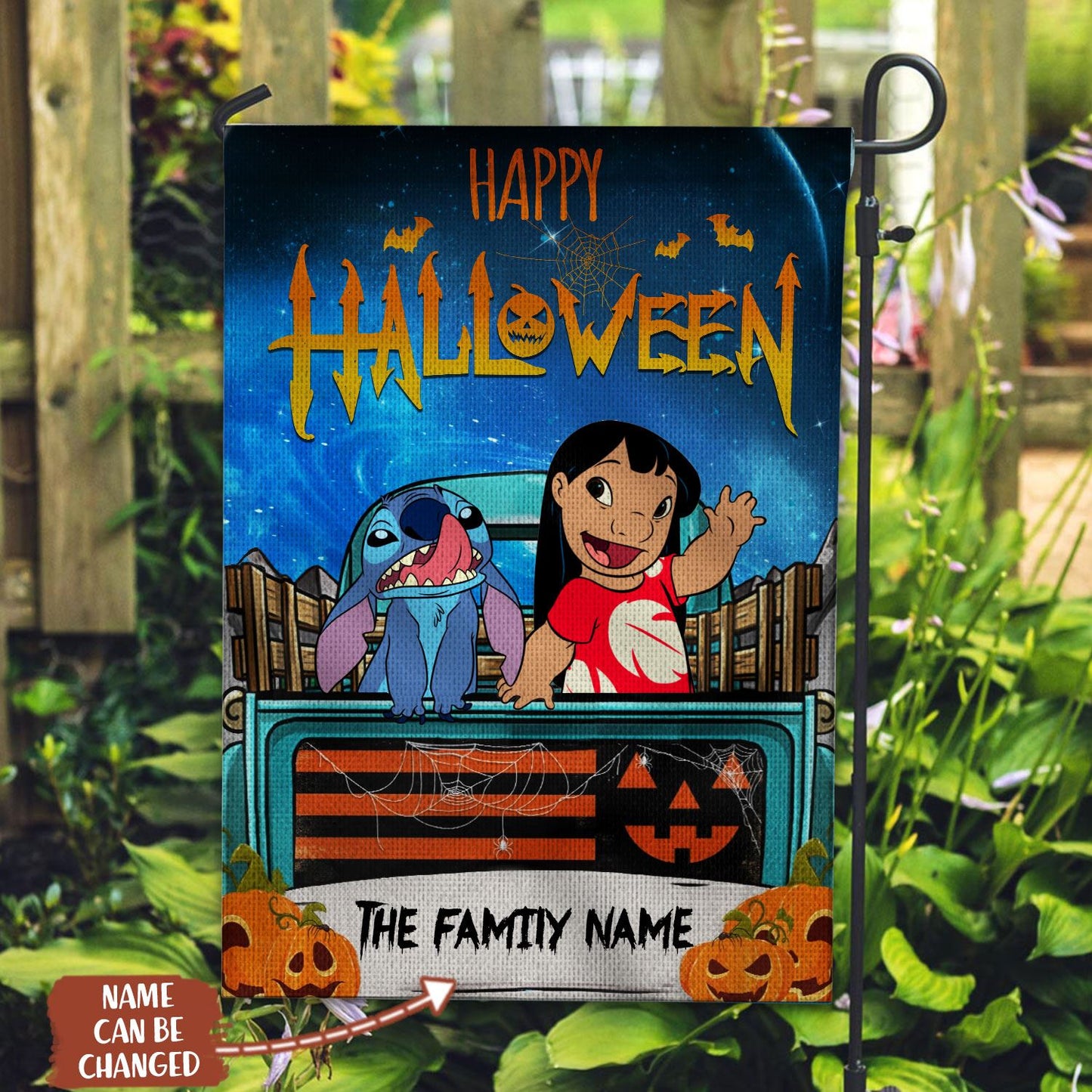 Happy Halloween Ohana Garden Flag 0823