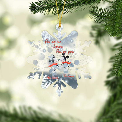 All Of Me - Personalized Mouse Transparent Ornament