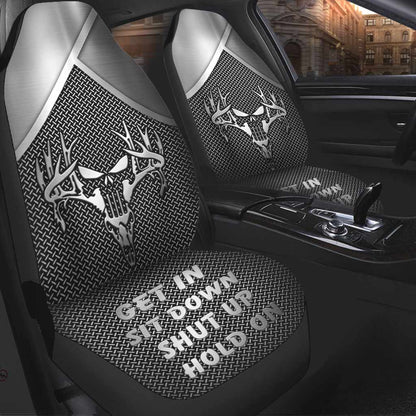 Love Hunting - Seat Covers With Metal Pattern Print