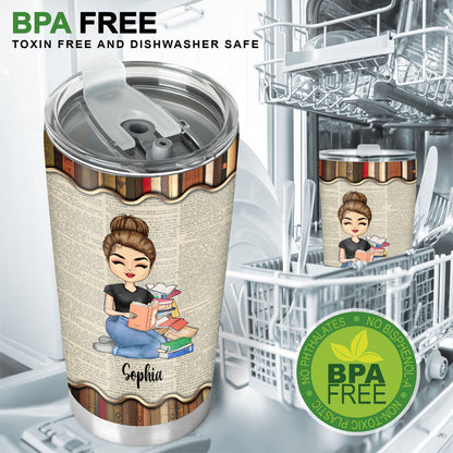 Just A Girl Who Loves Books - Personalized Book Tumbler