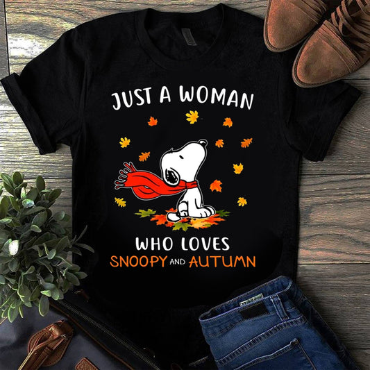 Just A Woman Who Loves Autumn T-shirt and Hoodie 0823