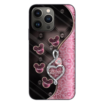 To The Moon And Back Rose Gold - Personalized Mother's Day Mouse Phone Case
