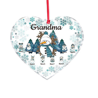Grandma - Personalized Christmas Transparent Ornament