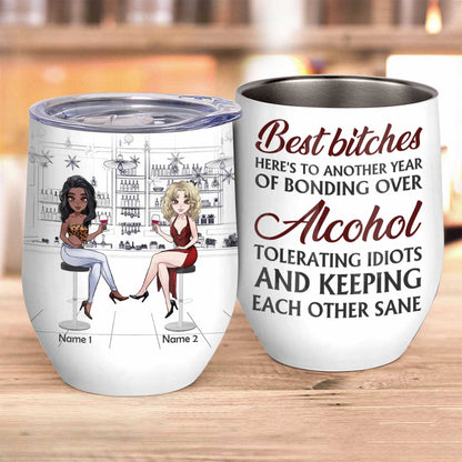 Are We Drunk - Personalized Bestie Wine Tumbler