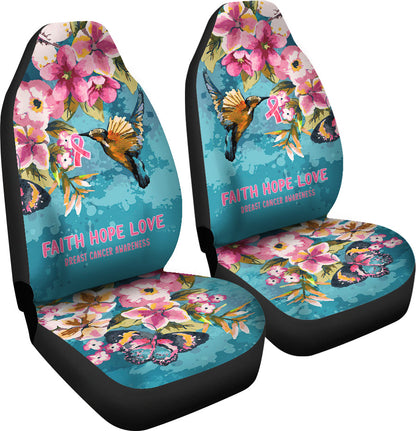 Faith Hope Love Breast Cancer Awareness Seat Covers 0622