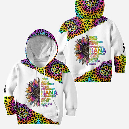 Nana Loving Understanding - Personalized Grandma Hoodie And Leggings