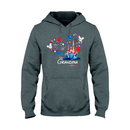 Best Grandma Ever - Personalized Independence Day Mouse T-shirt and Hoodie